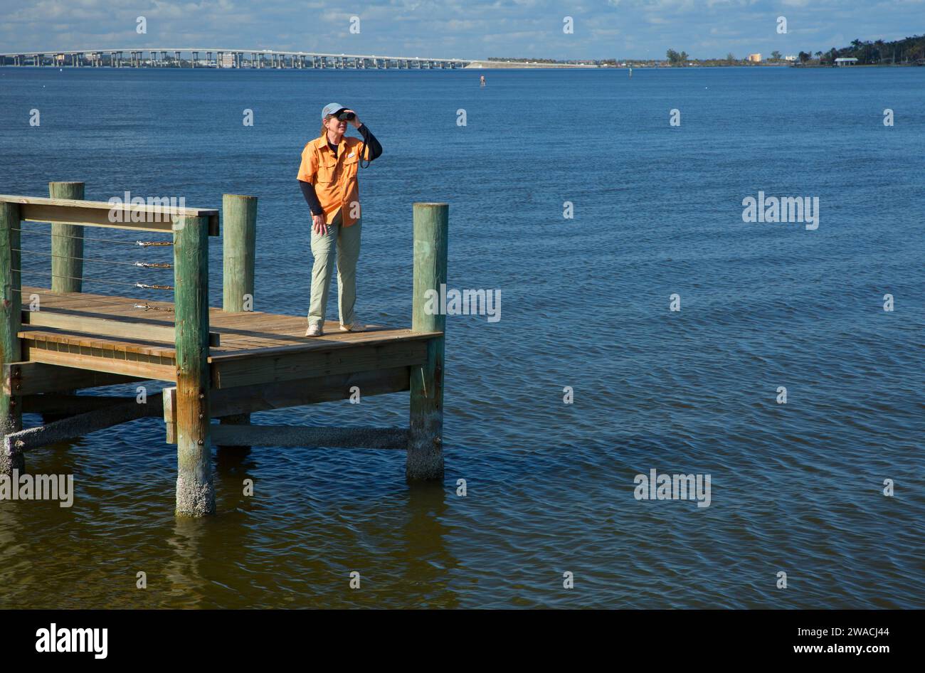 Melbourne Beach pier, Melbourne Beach, Florida Stock Photo