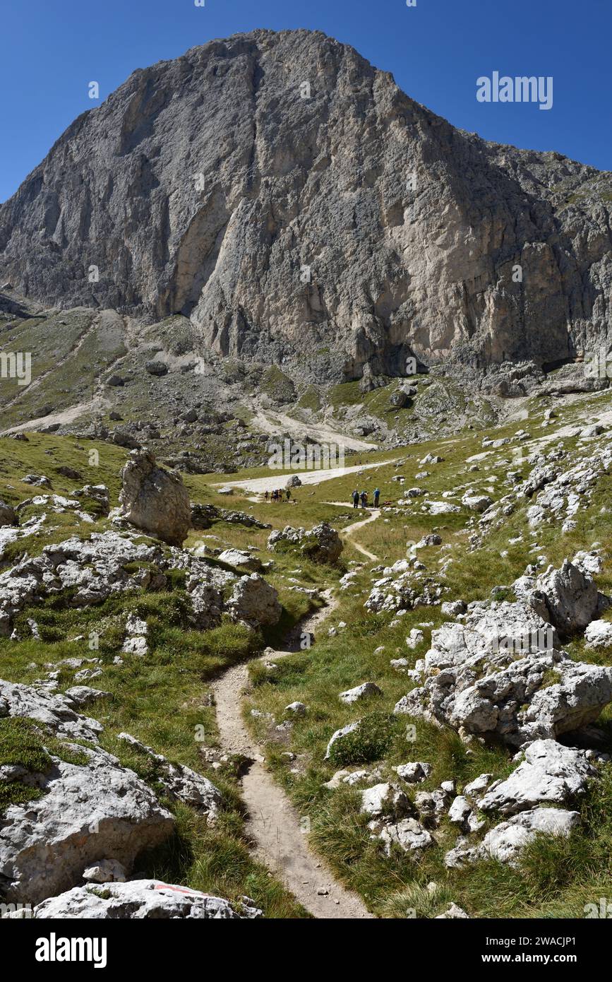 Hiking in the Dolomites, Italy Stock Photo - Alamy