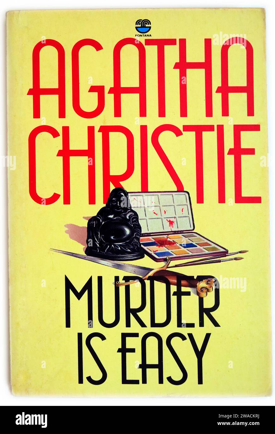 Murder is easy an agatha christie paperback on white background
