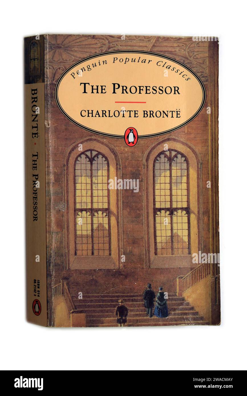 Charlotte Bronte - The Professor. Studio set up on white background. December 2023 Stock Photo