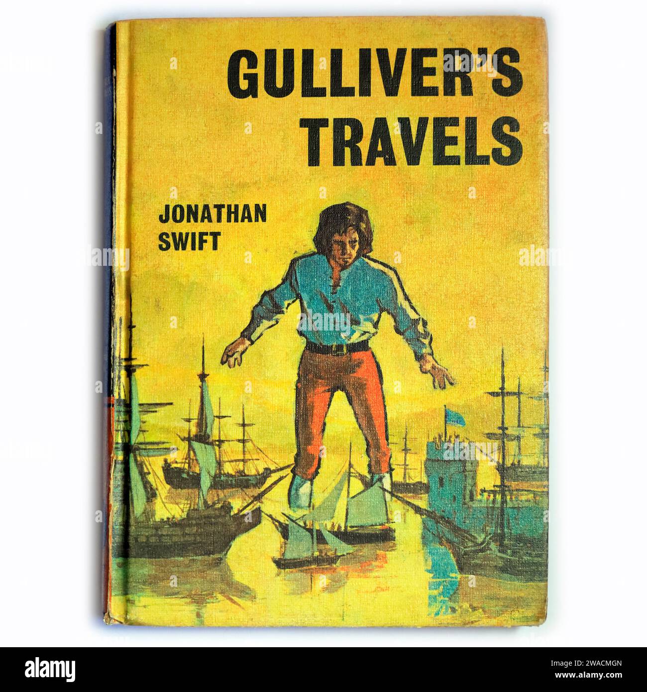 Gulliver's Travels by Jonathan Swift. Studio set up on white background ...
