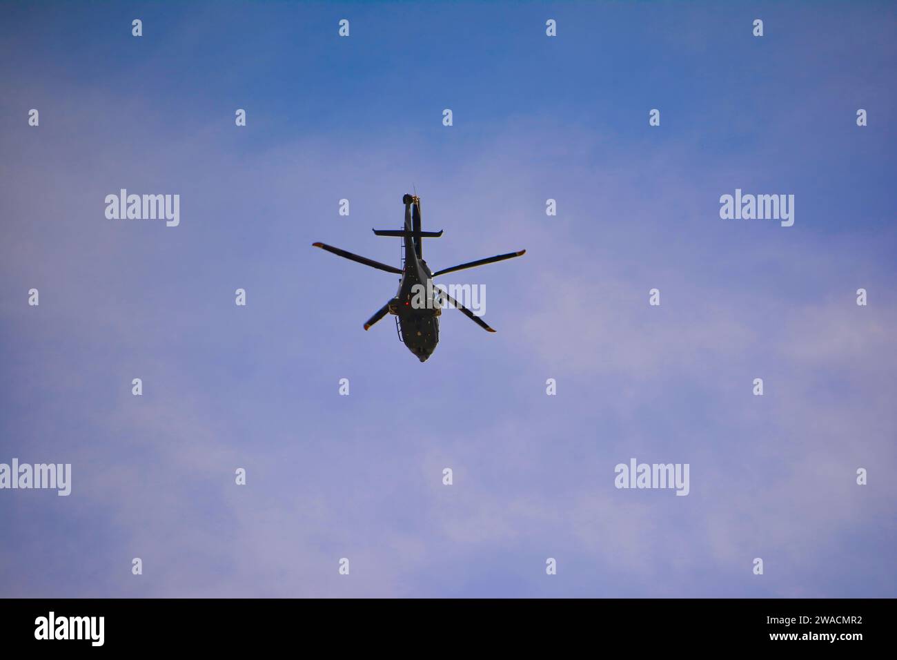Helicopter blue hi-res stock photography and images - Alamy