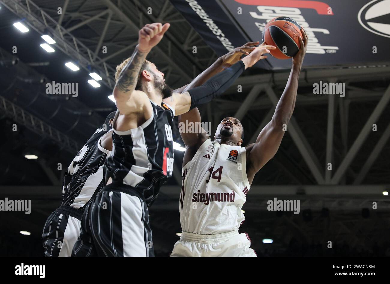 Bologna, Italy. 03rd Jan, 2024. Serge Ibaka (FC Bayern Munich) in