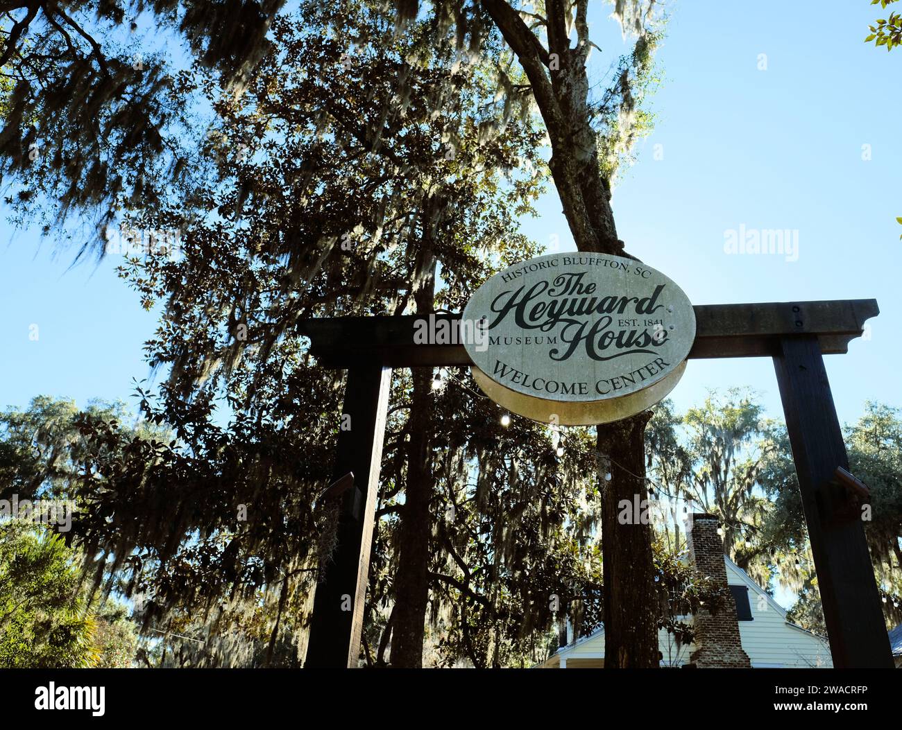 Sign above the entrance to The Heyward House Museum and Center