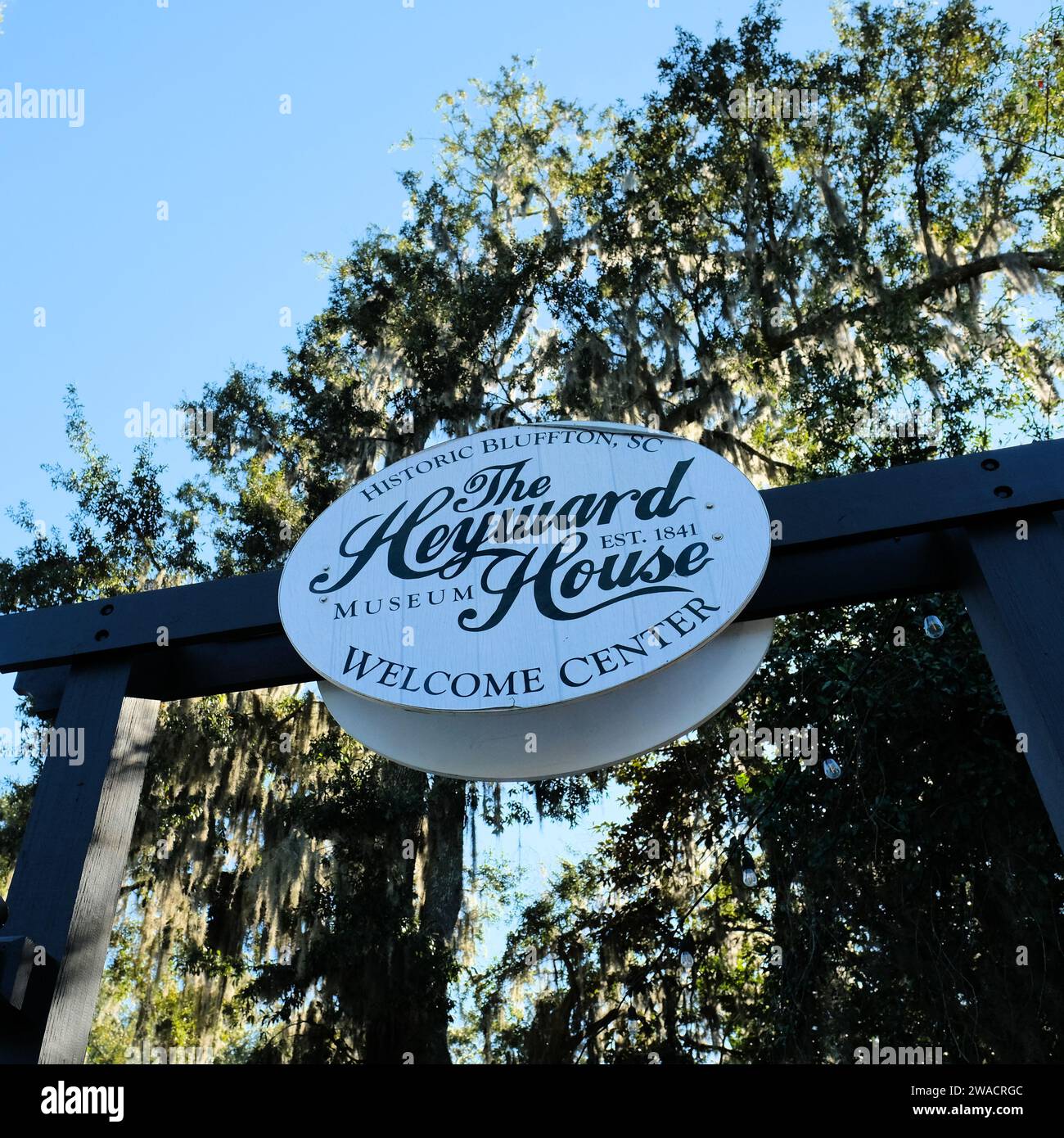 Sign above the entrance to The Heyward House Museum and Center