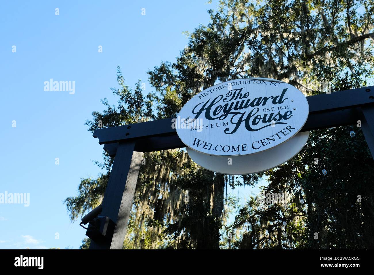 Sign above the entrance to The Heyward House Museum and Center