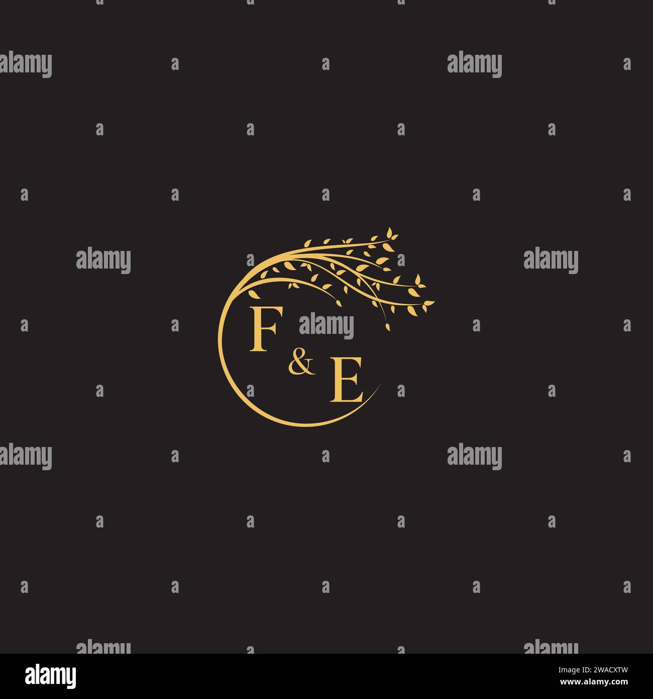 FE nature tree concept in high quality professional design that will print well across any print media Stock Vector