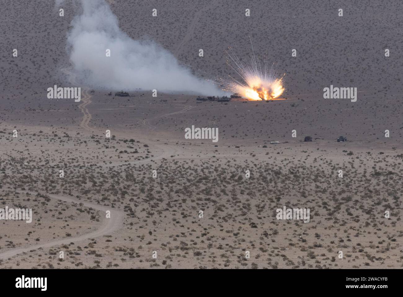 Artillery rounds fired from an M777 towed 155 mm howitzer assigned to ...