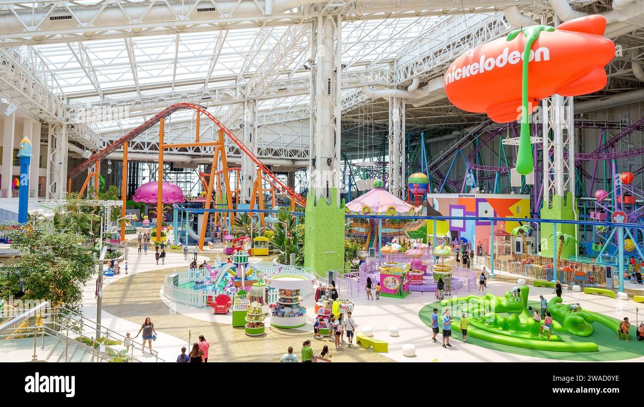 Nickelodeon Universe amusement park at the American Dreams mall