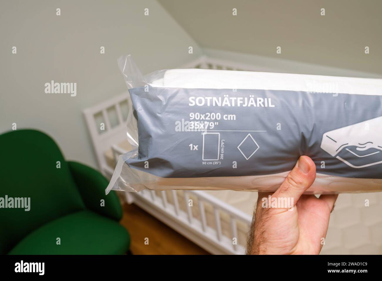 SOTNÄTFJÄRIL protector colchón impermeable, 90x200 cm - IKEA