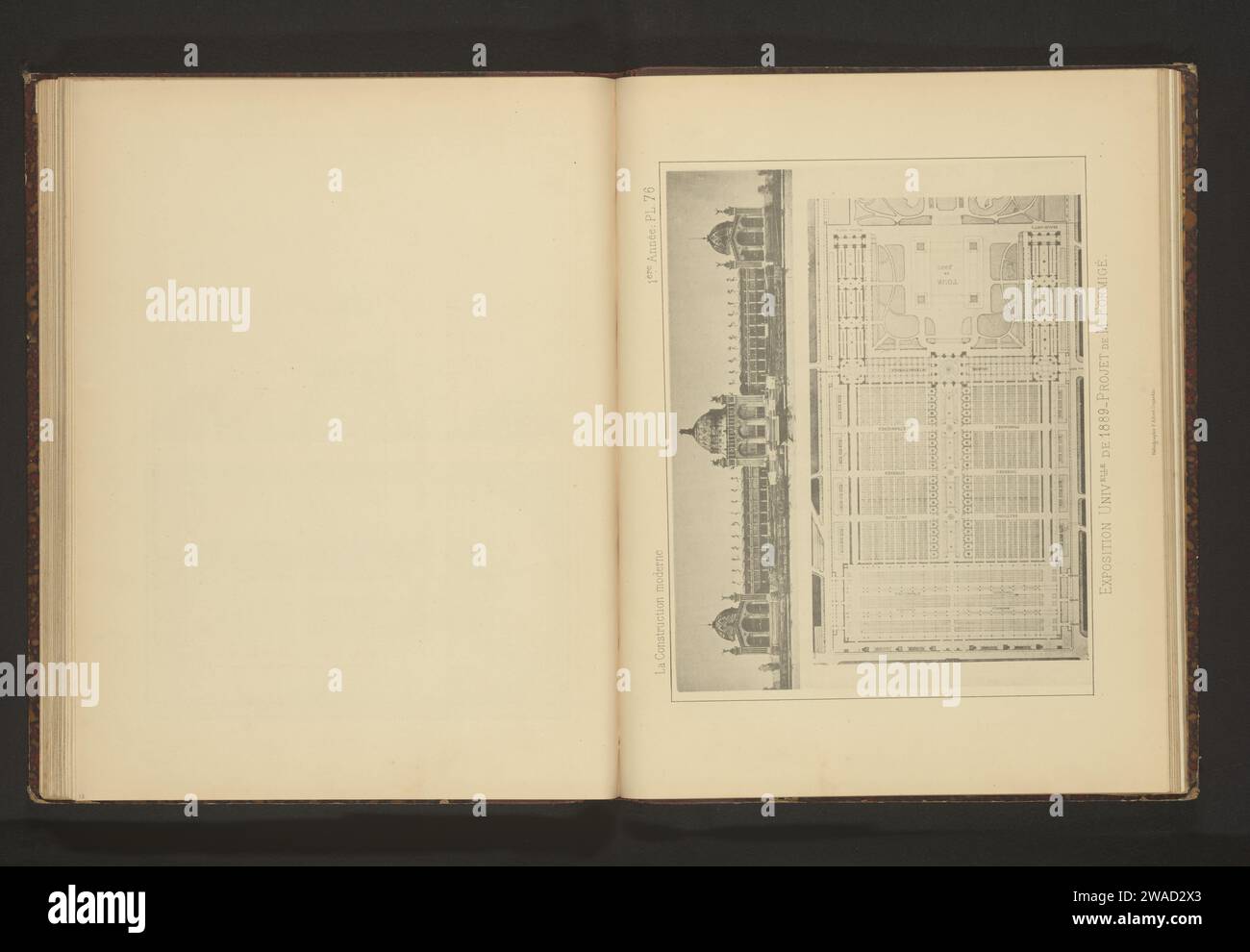 View of the World Exhibition and a reproduction of a design of a map of ...