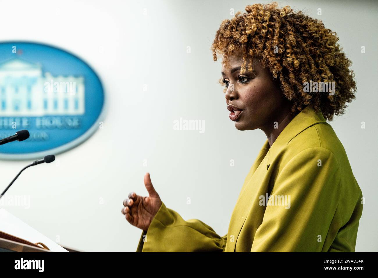 Washington, United States. 03rd Jan, 2024. White House Press Secretary Karine JeanPierre