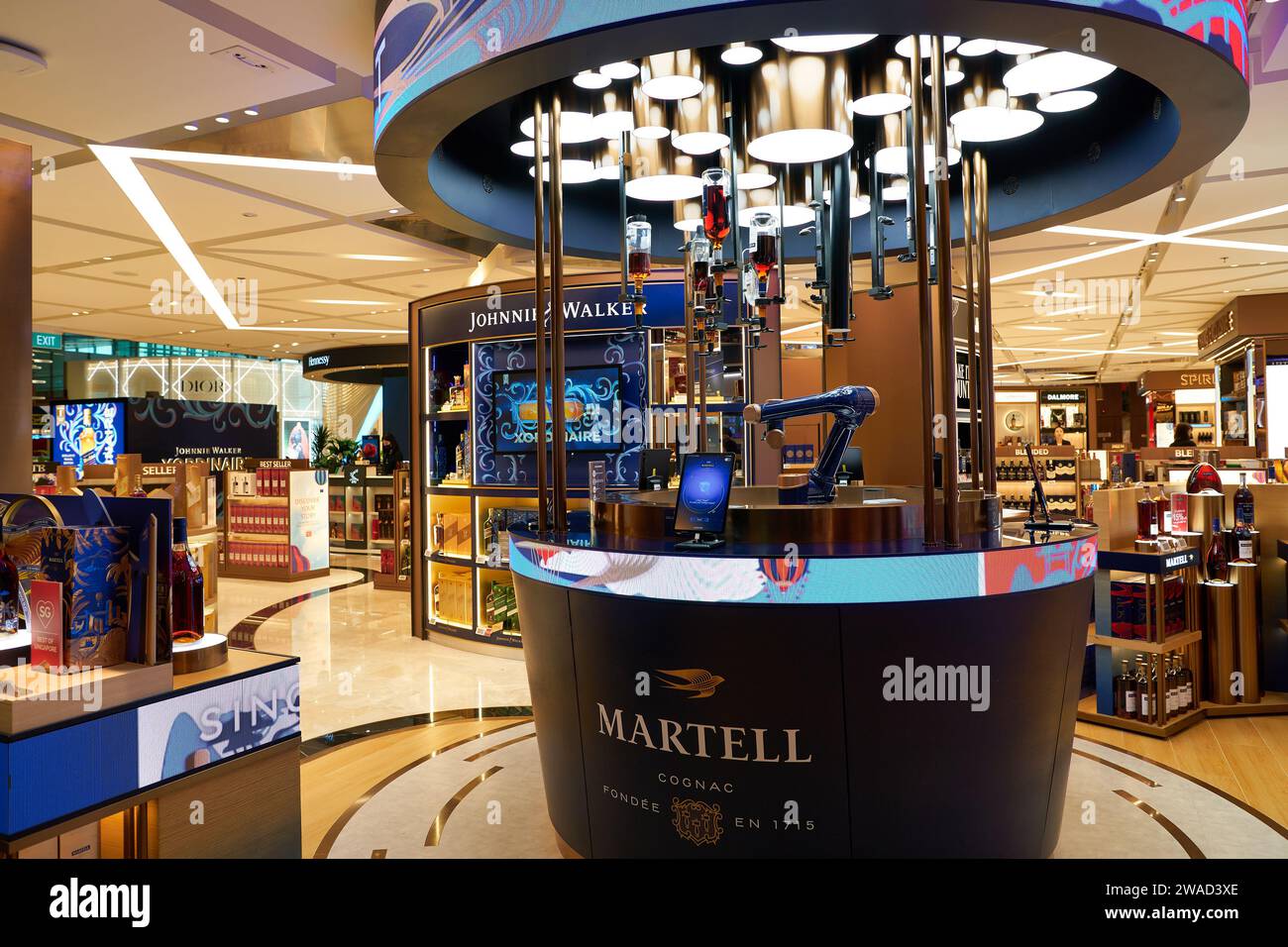 SINGAPORE NOVEMBER 07, 2023 a broad range of alcoholic drinks on