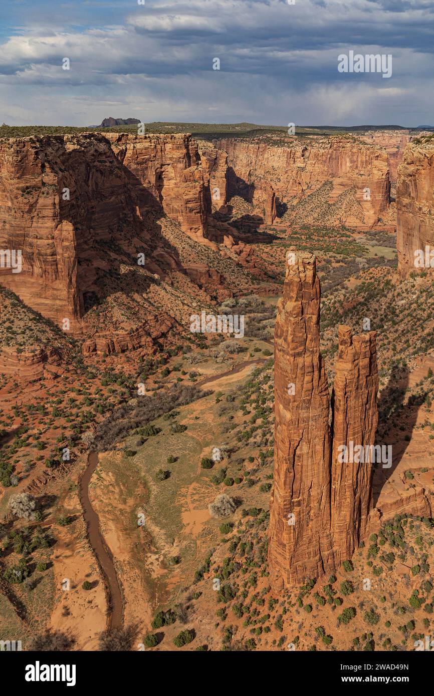 USA, Arizona, Spider Rock, Spider rock in Canyon de Chelly National ...