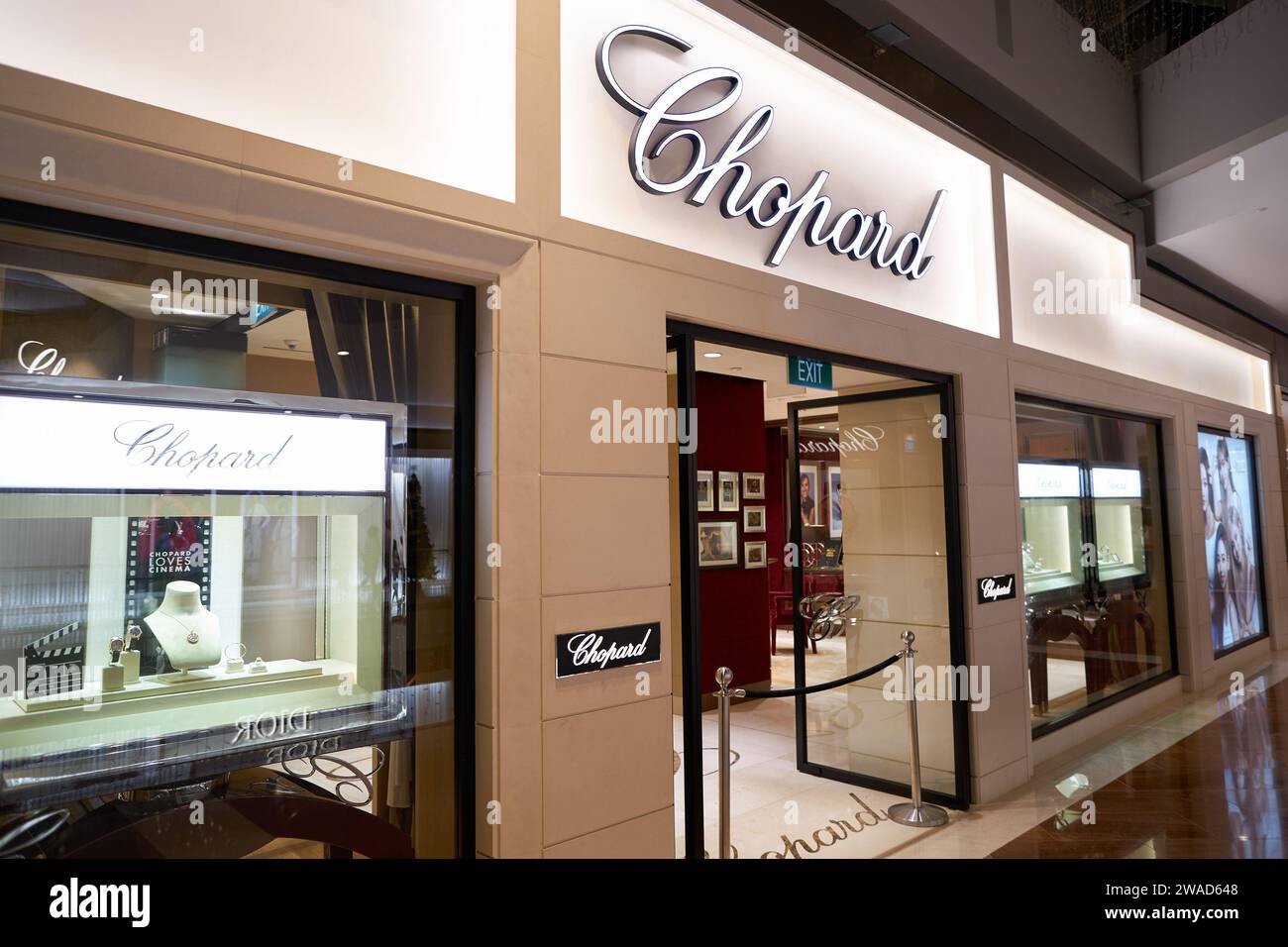 SINGAPORE - NOVEMBER 05, 2023: Chopard storefront inside the Shoppes at ...
