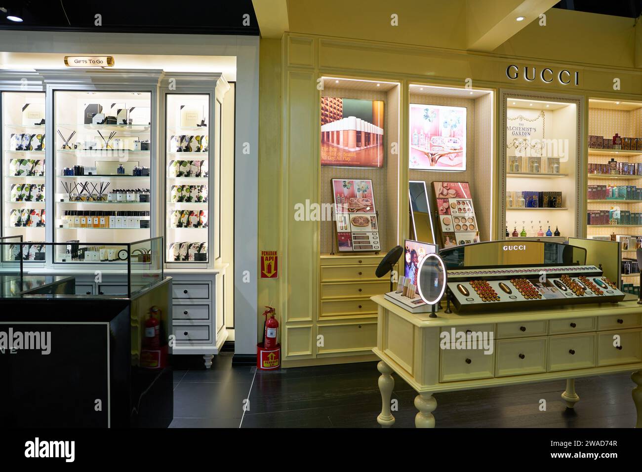 KUALA LUMPUR, MALAYSIA -  CIRCA MAY, 2023: goods on display at the store in Kuala Lumpur International Airport. Stock Photo