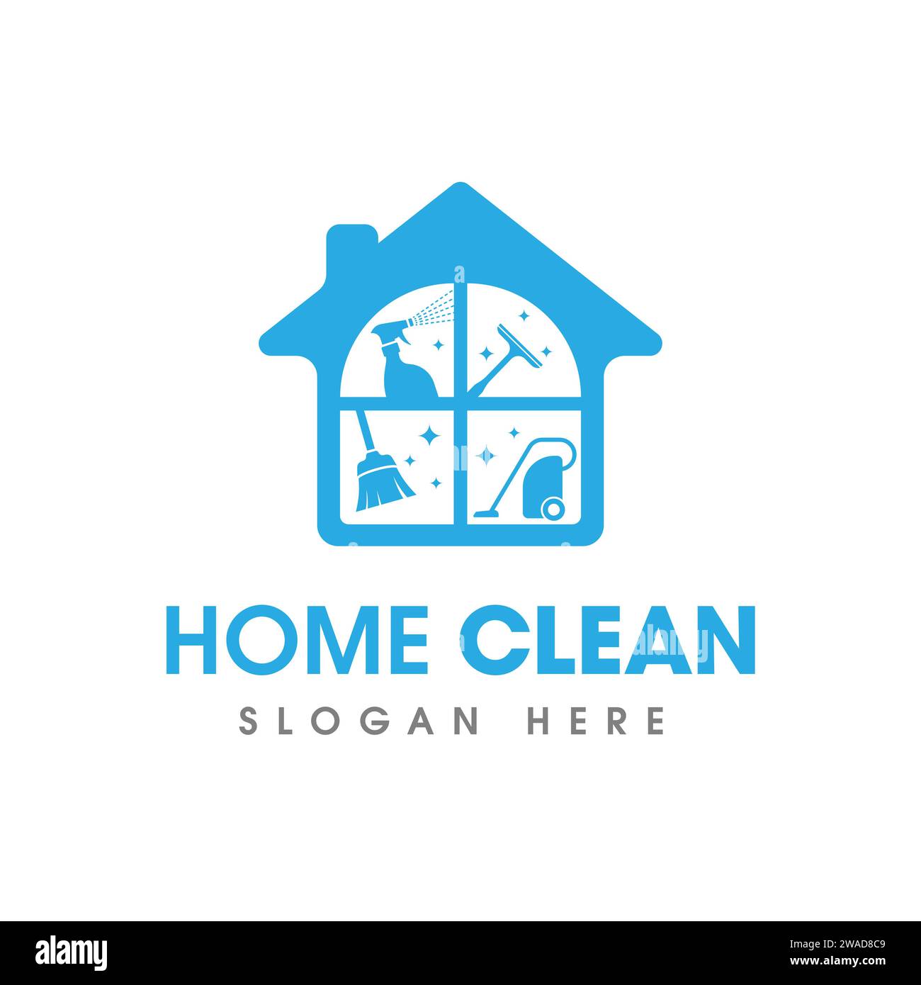 House Cleaning Service Business Logo Symbol Icon Design Template Stock ...
