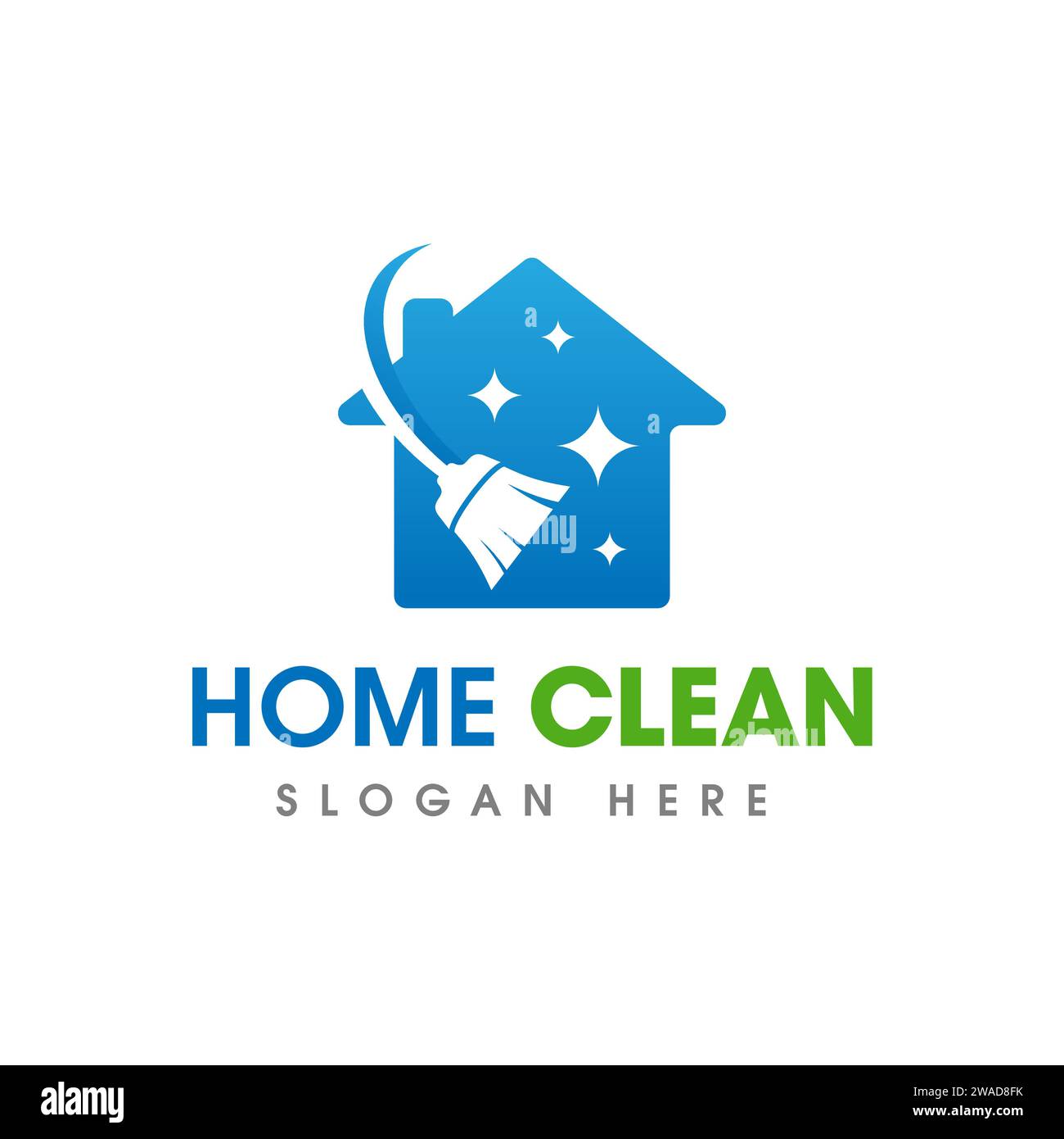 House Cleaning Service Business Logo Symbol Icon Design Template Stock