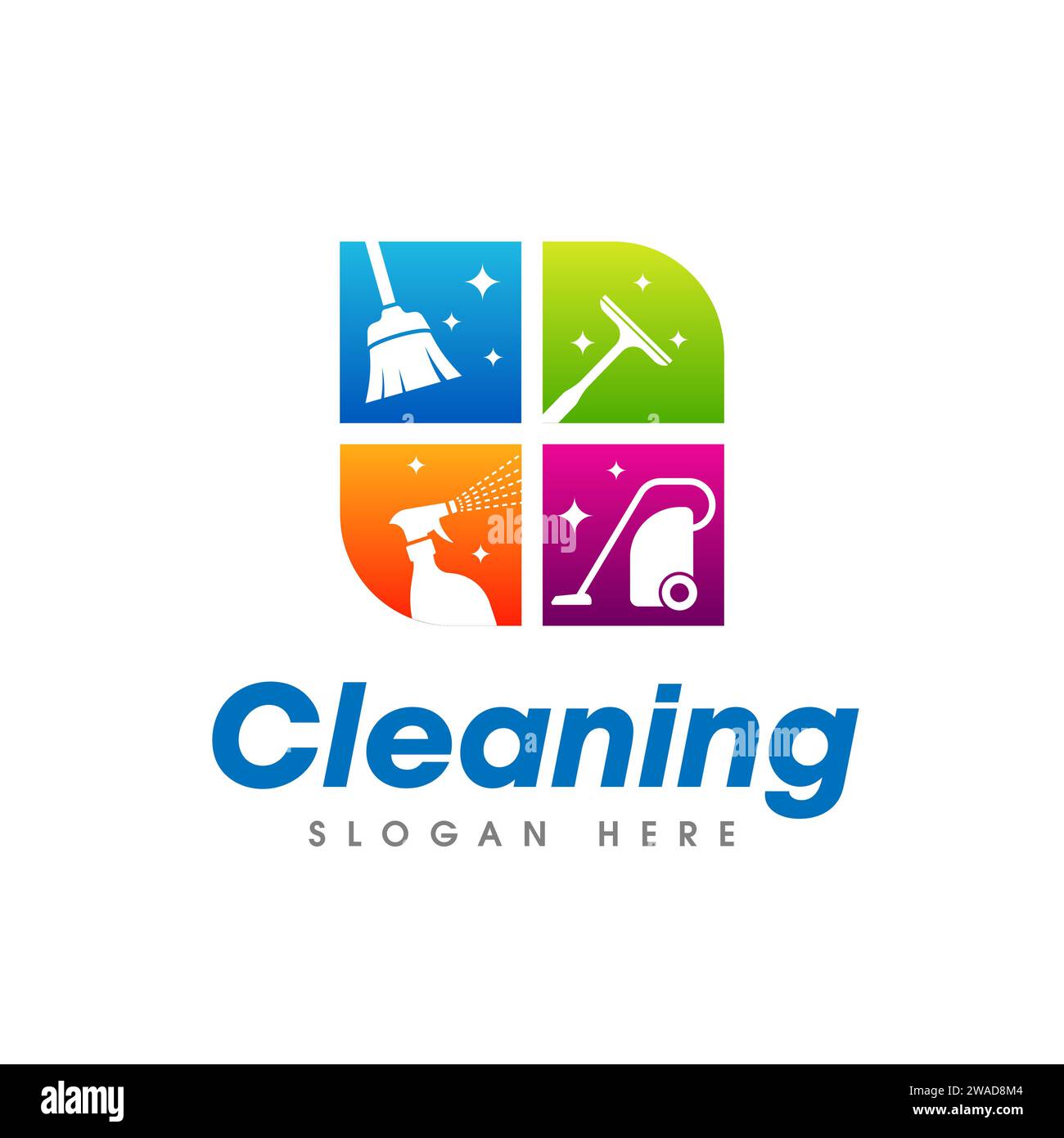 Creative Cleaning Service Business Logo Symbol Icon Design Template ...