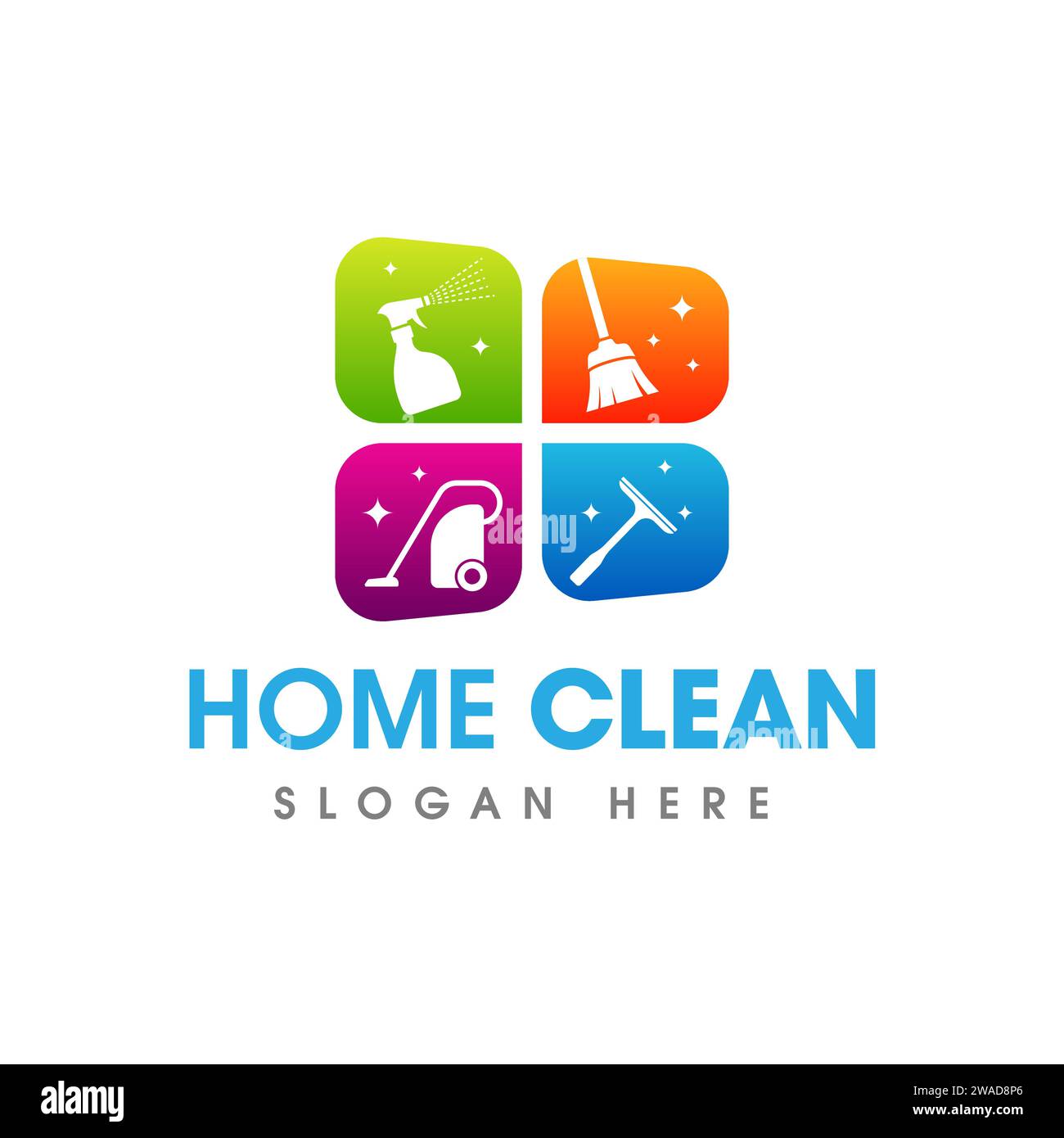 Creative Cleaning Service Business Logo Symbol Icon Design Template ...