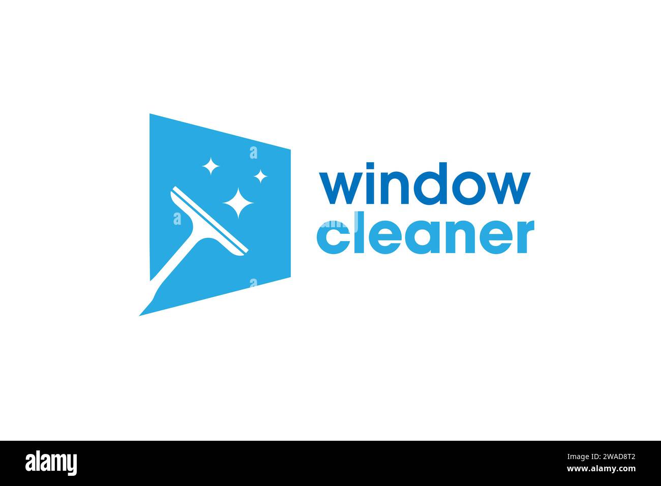 Window cleaning service logo. Window glass cleaning vector logo Stock
