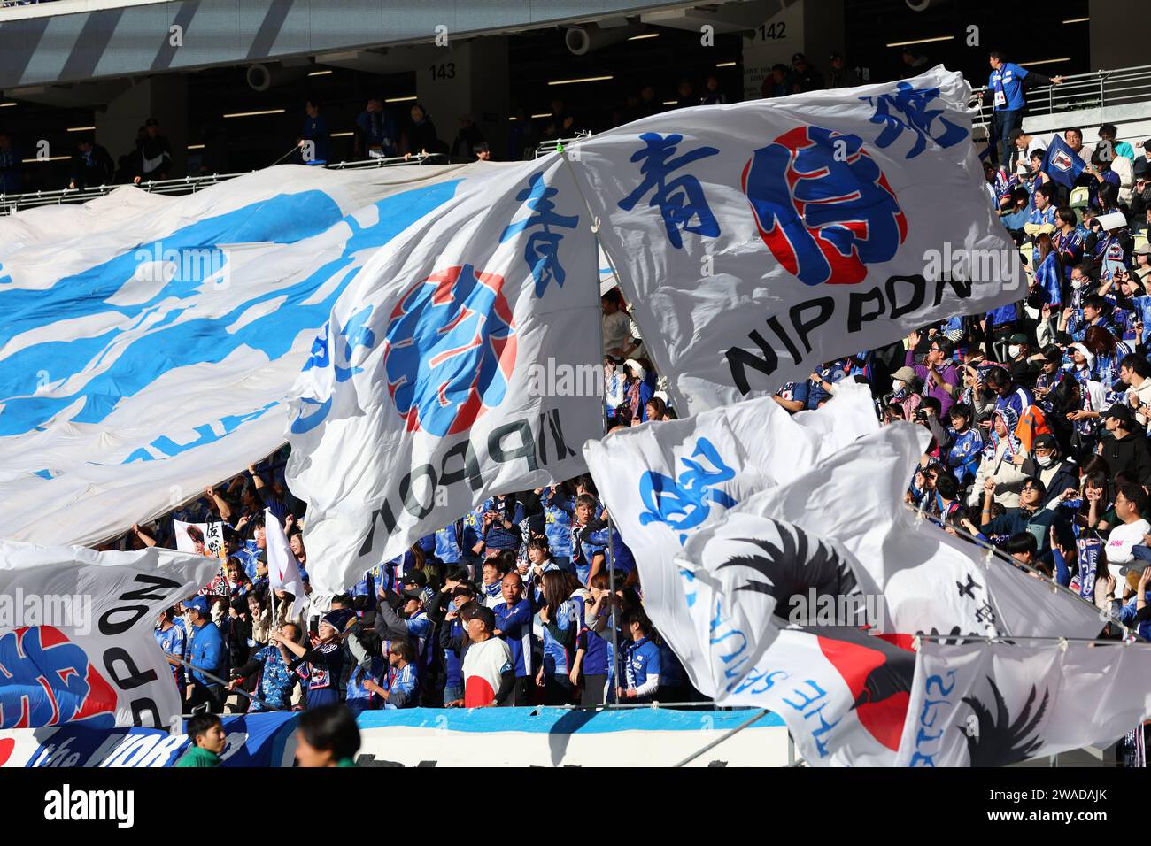 Tokyo, Japan. 1st Jan, 2024. Japan fans (JPN) Football/Soccer : TOYO