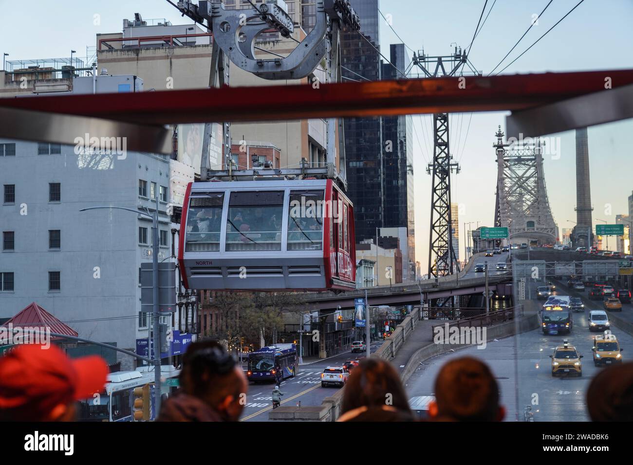 A Tram Leaves The Manhattan Tram Station For Roosevelt Island a-tram-leaves-the-manhattan-tram-station-for-roosevelt-island