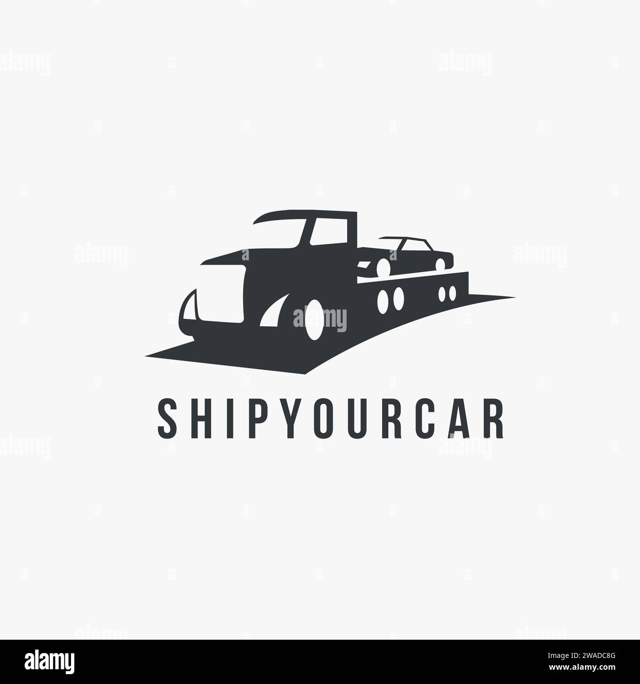 Truck shipping the car logo icon vector template on white background ...