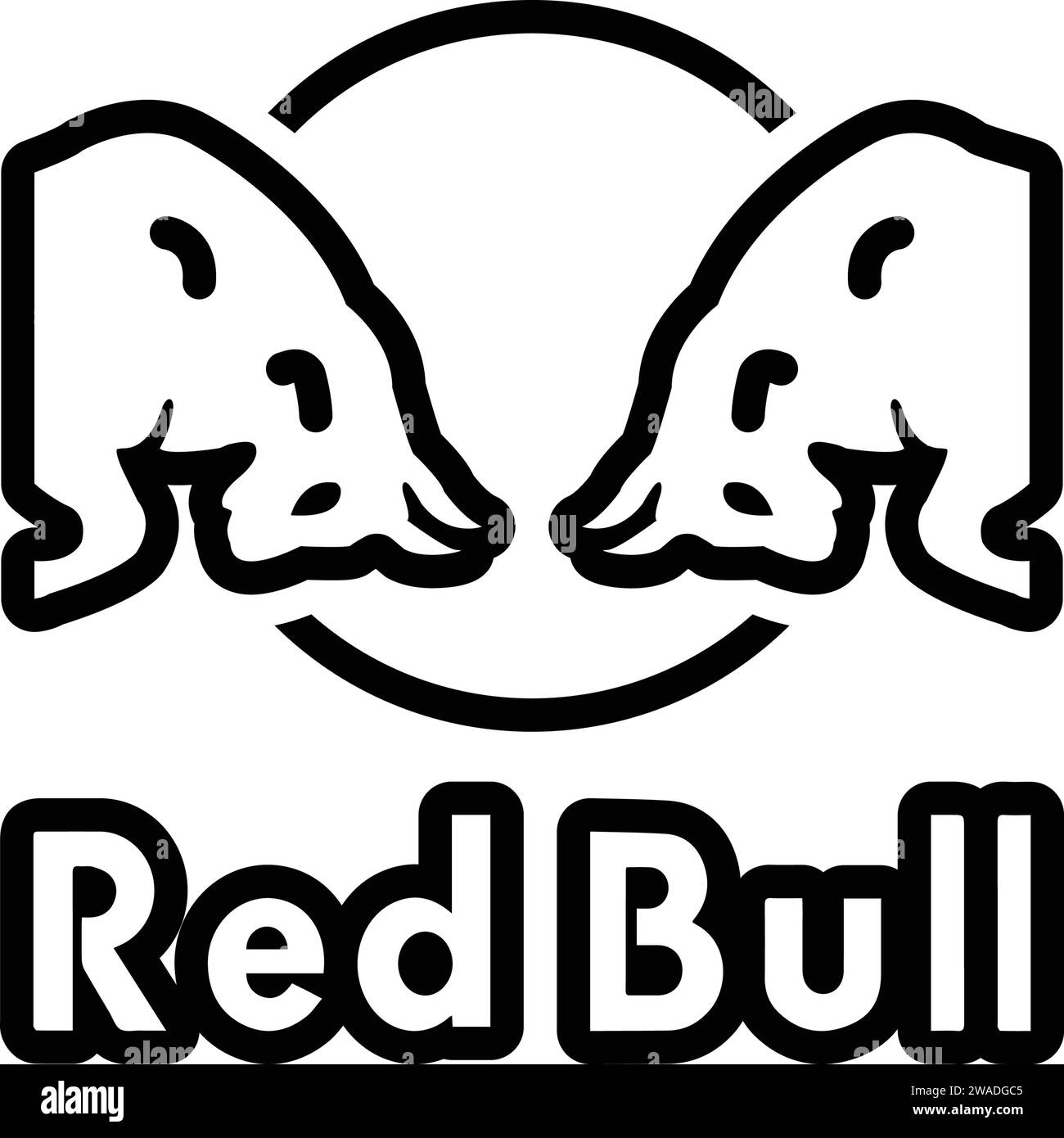Red bull icon logo Black and White Stock Photos & Images - Alamy