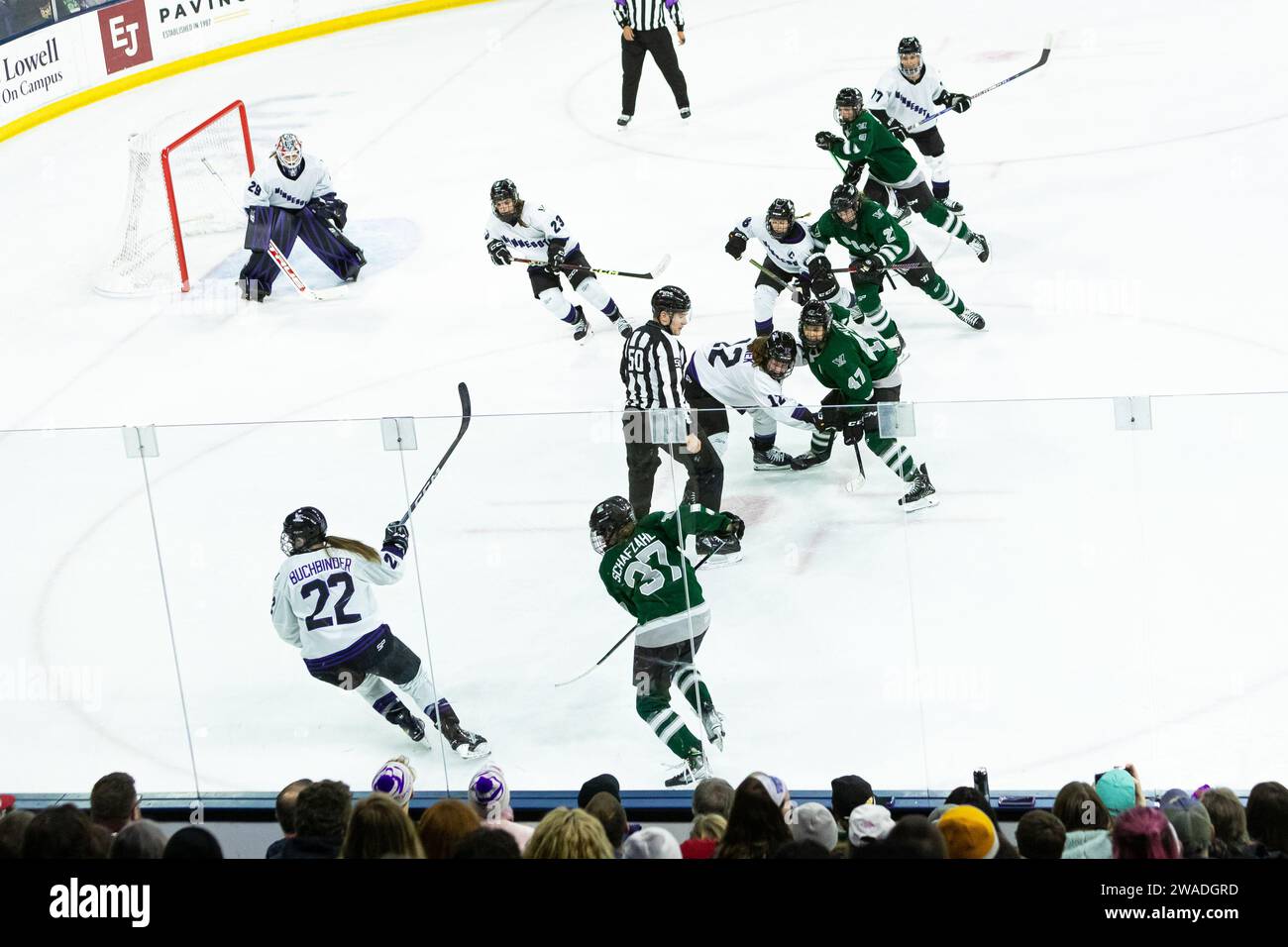 Tsongas Center. 3rd Jan, 2024. Massachusetts, USA; Teams competed in a PWHL game between Boston and Minnesota at Tsongas Center. (c) Burt Granofsky/CSM/Alamy Live News Stock Photo