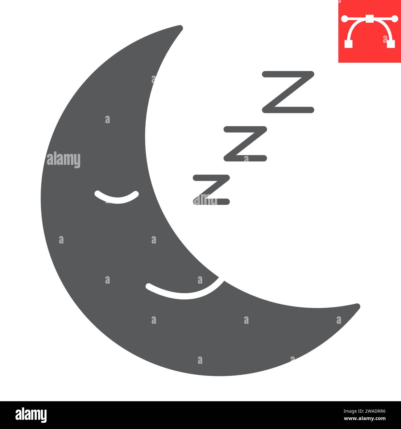 Sleeping time glyph icon, health and fitness, healthy sleep and resting