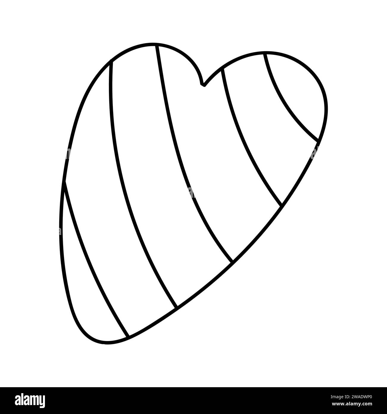 Simple doodle heart. Hand drawn heart isolated on white background ...