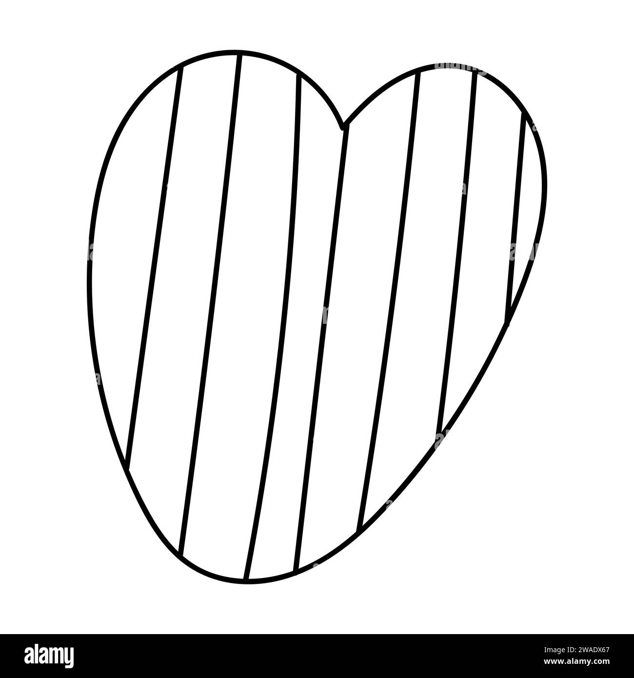 Simple doodle heart. Hand drawn heart isolated on white background ...
