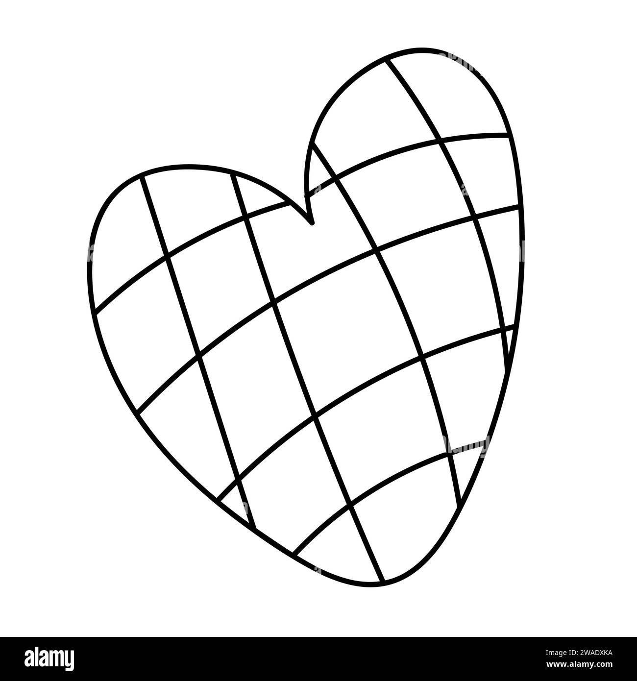 Simple doodle heart. Hand drawn heart isolated on white background ...