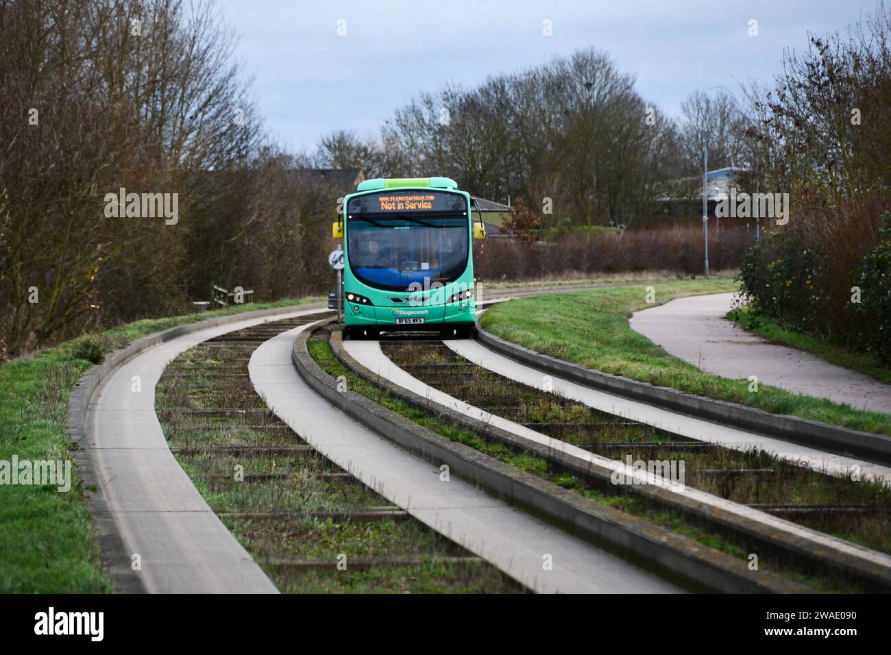 Cambridgeshire guided busway stock photo alamy