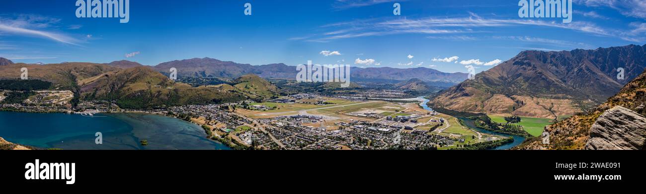 Queenstown new zealand airport aerial hi-res stock photography and ...