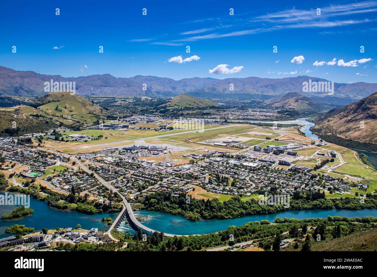 Queenstown new zealand airport aerial hi-res stock photography and ...
