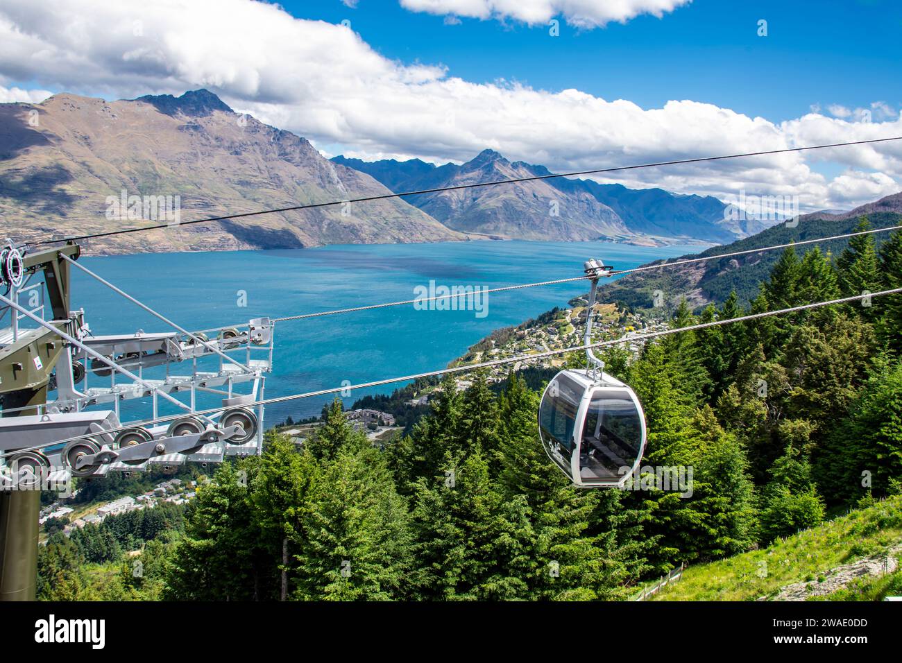 Queenstown NewZealand 15th Dec 2023 The Queenstown Skyline Gondola is