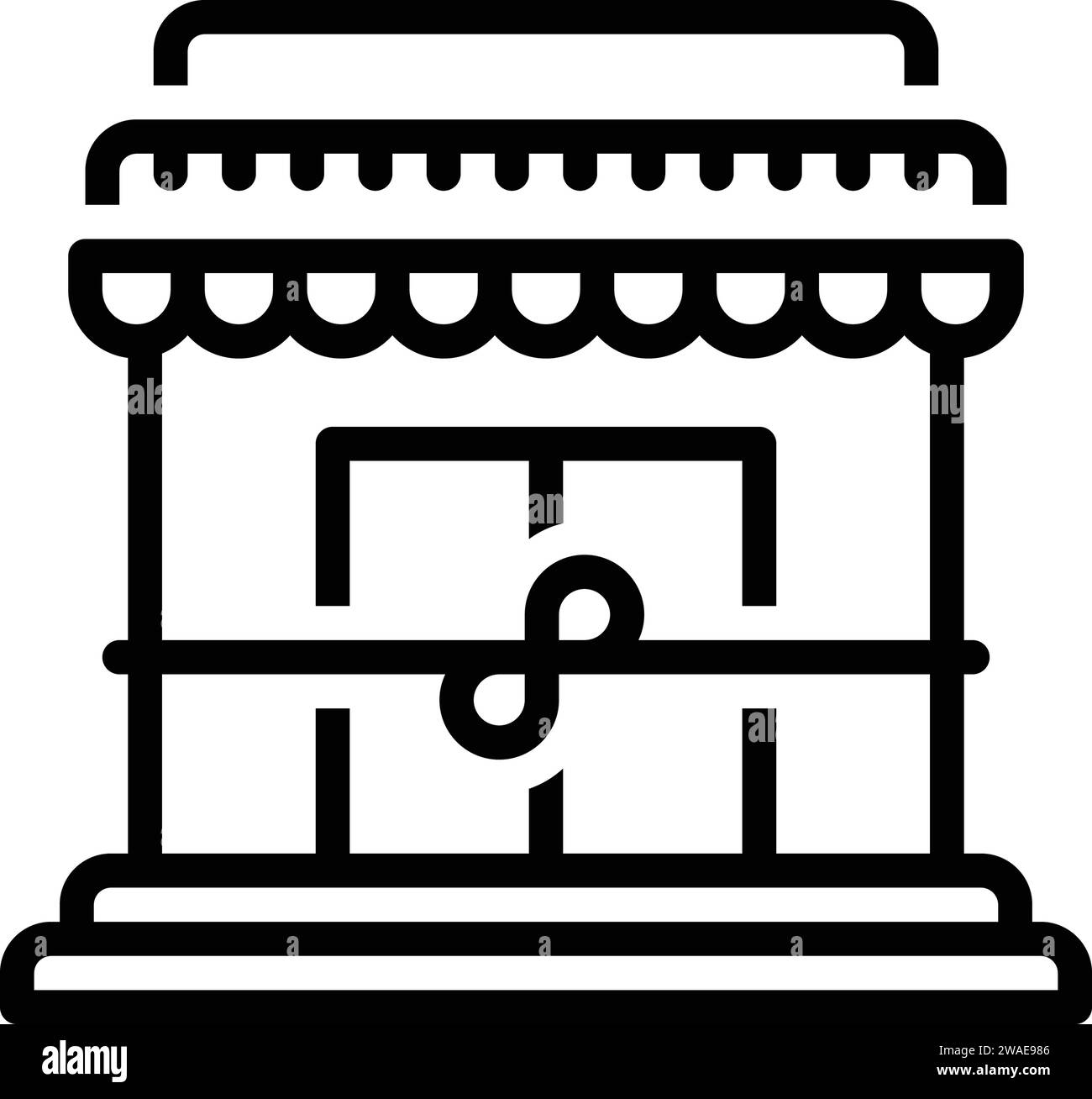Icon for opening,shop Stock Vector