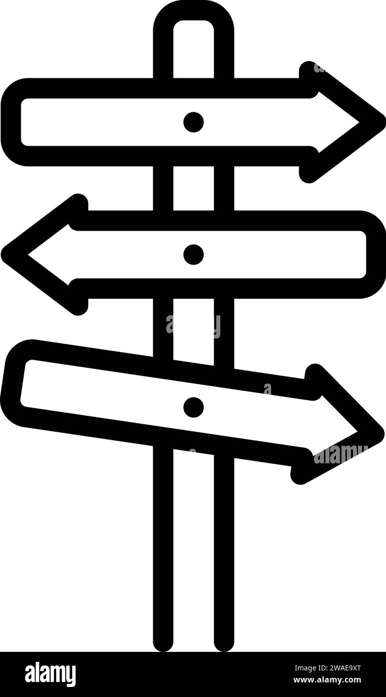Direction board icon Black and White Stock Photos & Images - Alamy