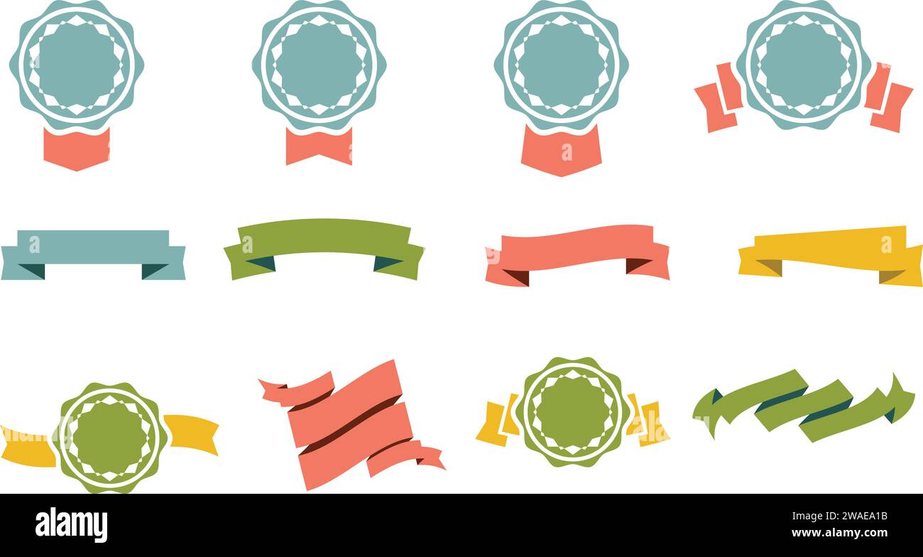 Ribbon badges hi-res stock photography and images - Alamy