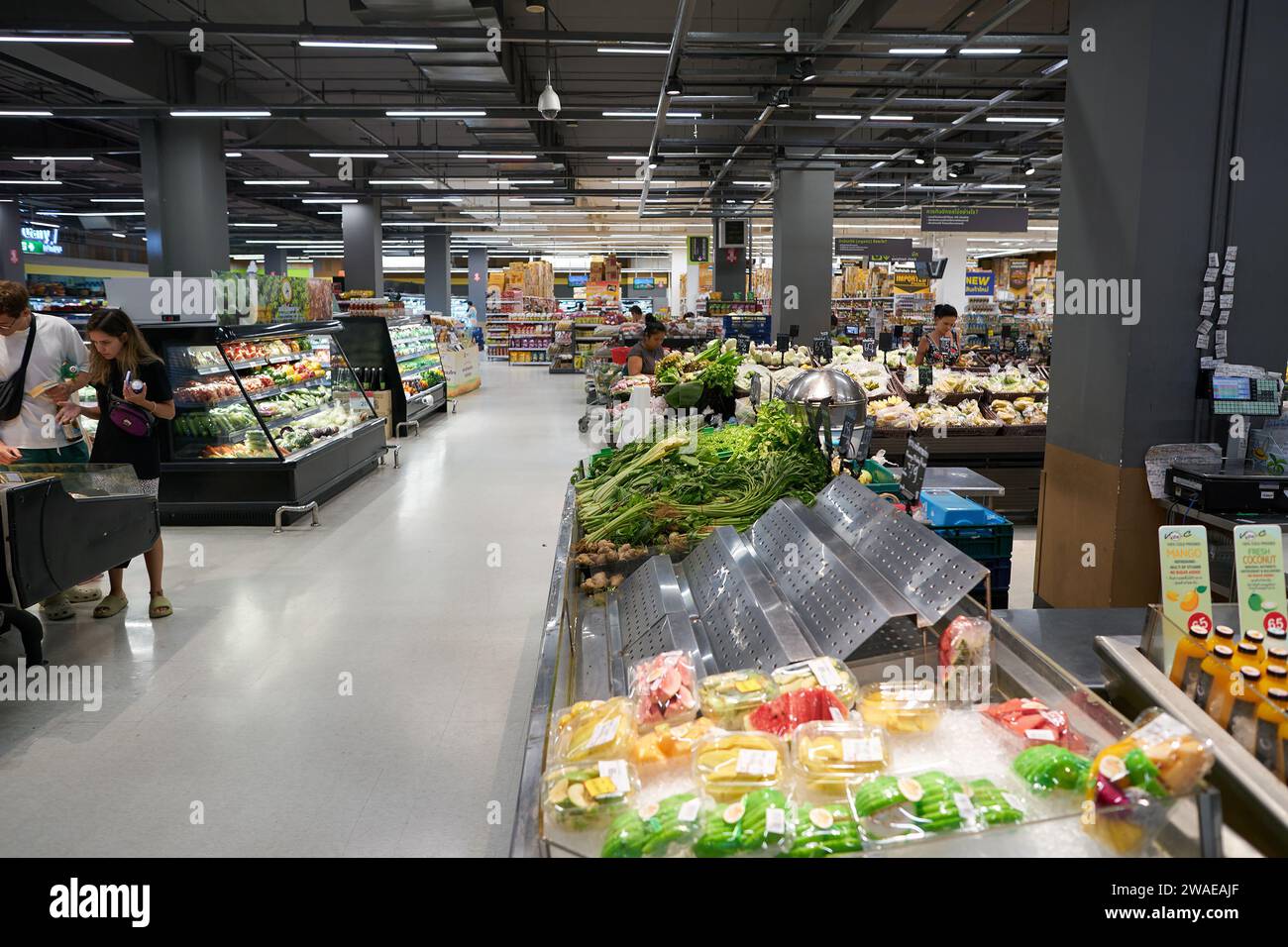 PHUKET, THAILAND - APRIL 18, 2023: produce on display at Big C Extra ...
