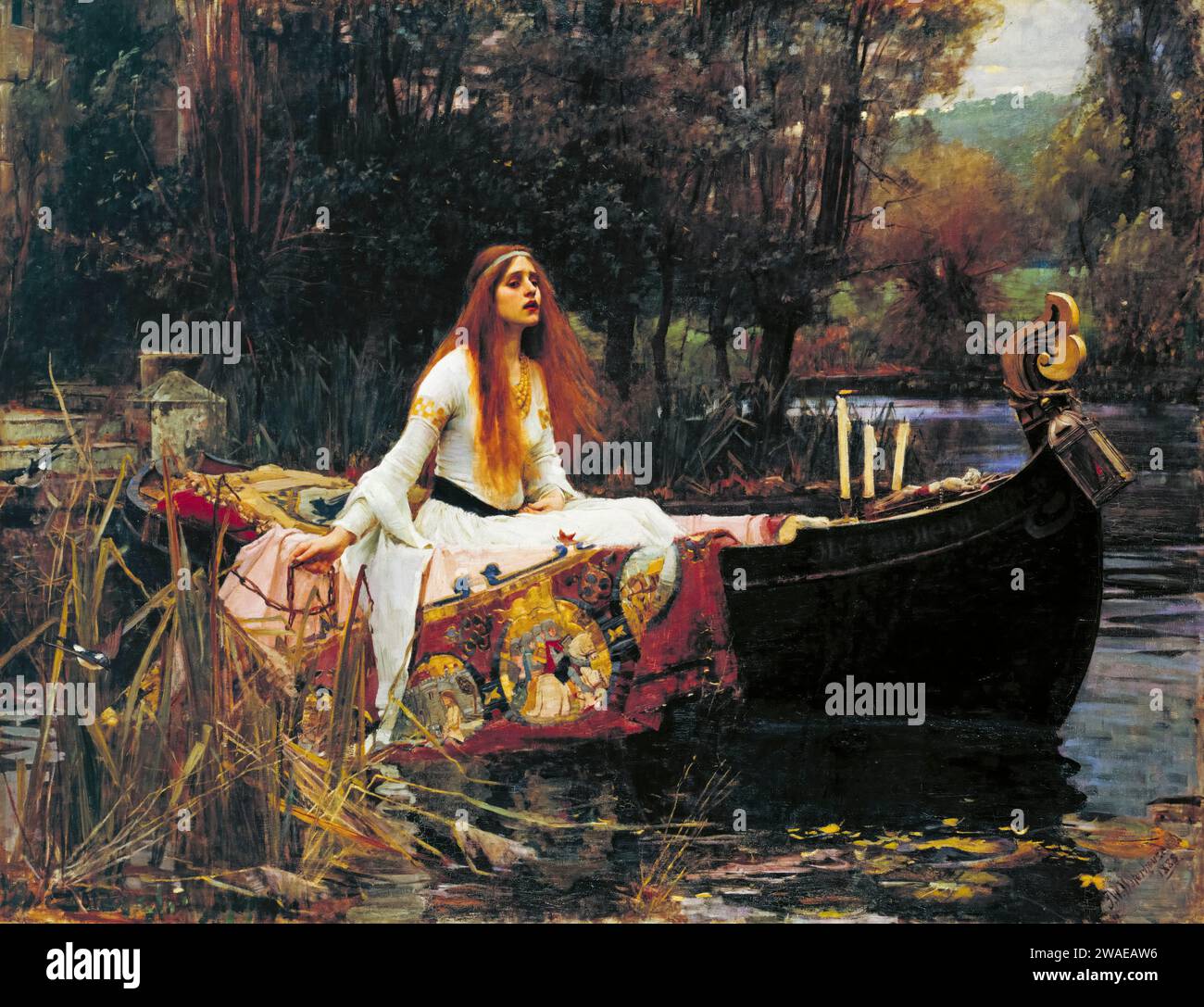 John William Waterhouse, The Lady of Shalott, painting in oil on canvas, 1888 Stock Photo