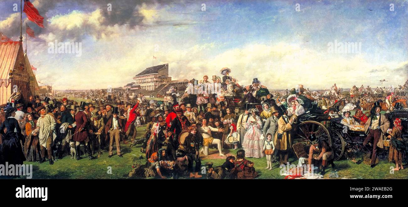 William Powell Frith, The Derby Day, painting in oil on canvas, 1856-1858 Stock Photo