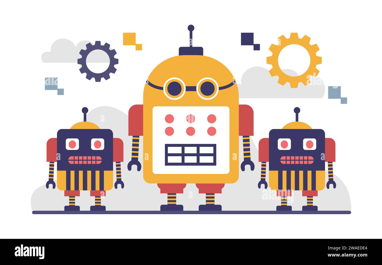 Artificial intelligence flat illustration Stock Vector Image & Art - Alamy