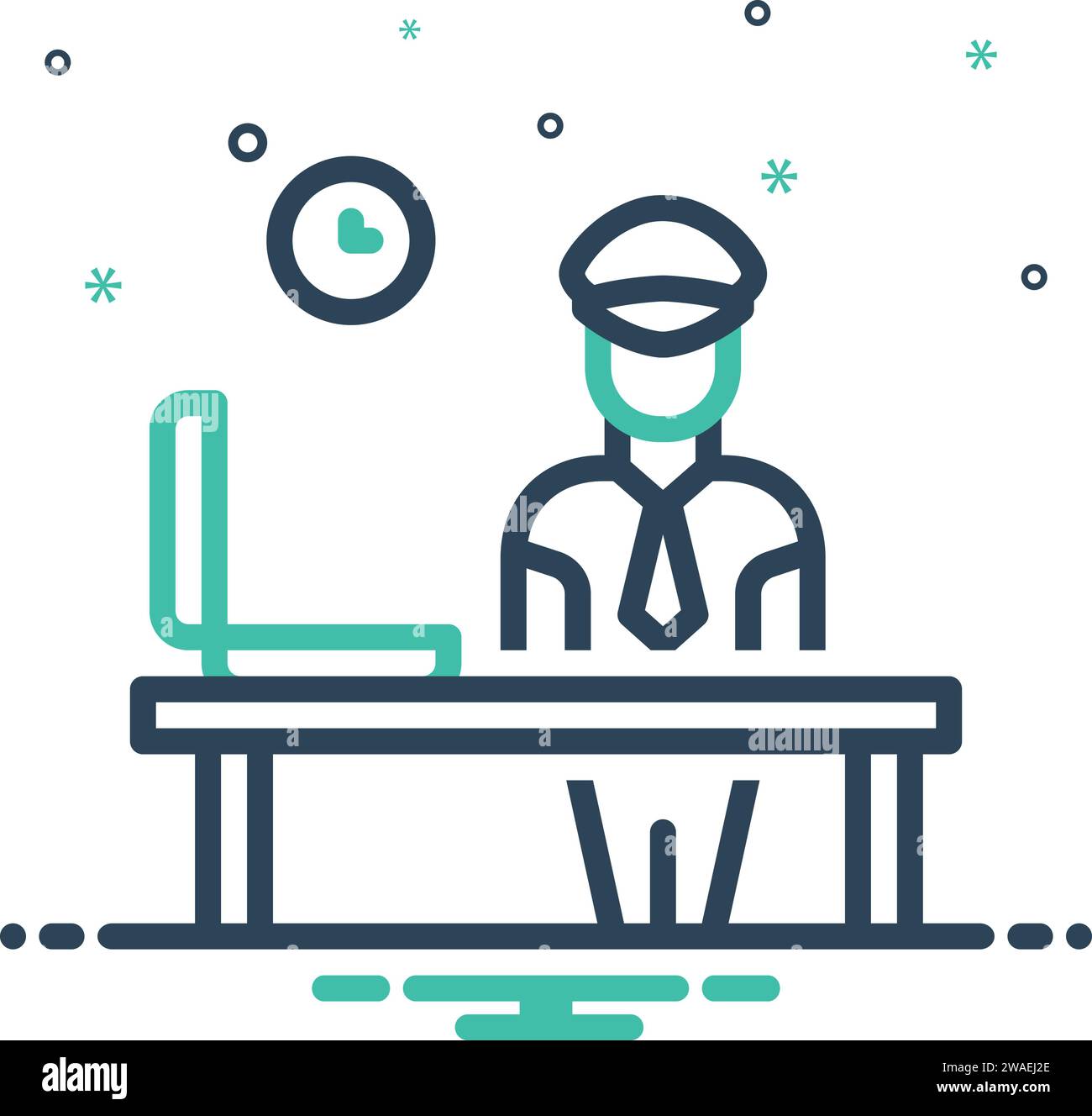 Customs inspector officer icon hi-res stock photography and images - Alamy