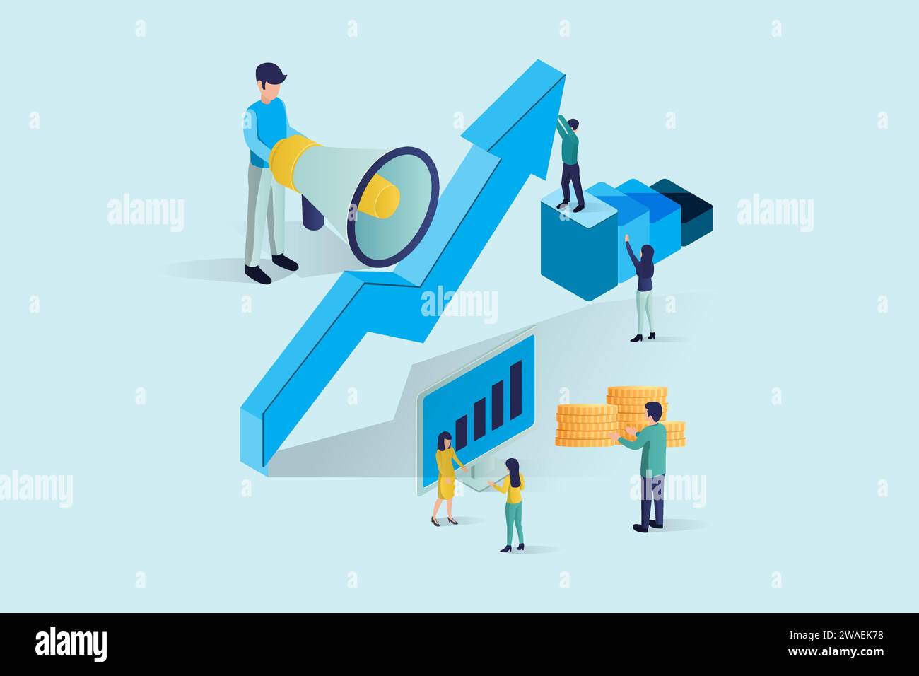 global business growth Analisis and financial graph analysis Stock ...