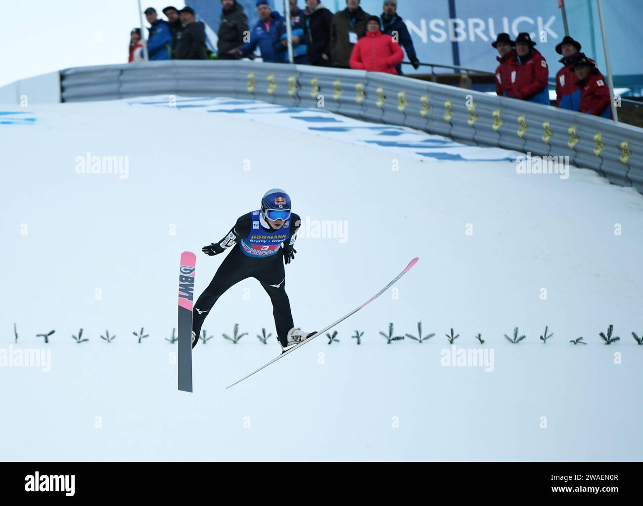 Innsbruck, Austria. 3rd Jan, 2025. Kobayashi Ryoyu of Japan competes