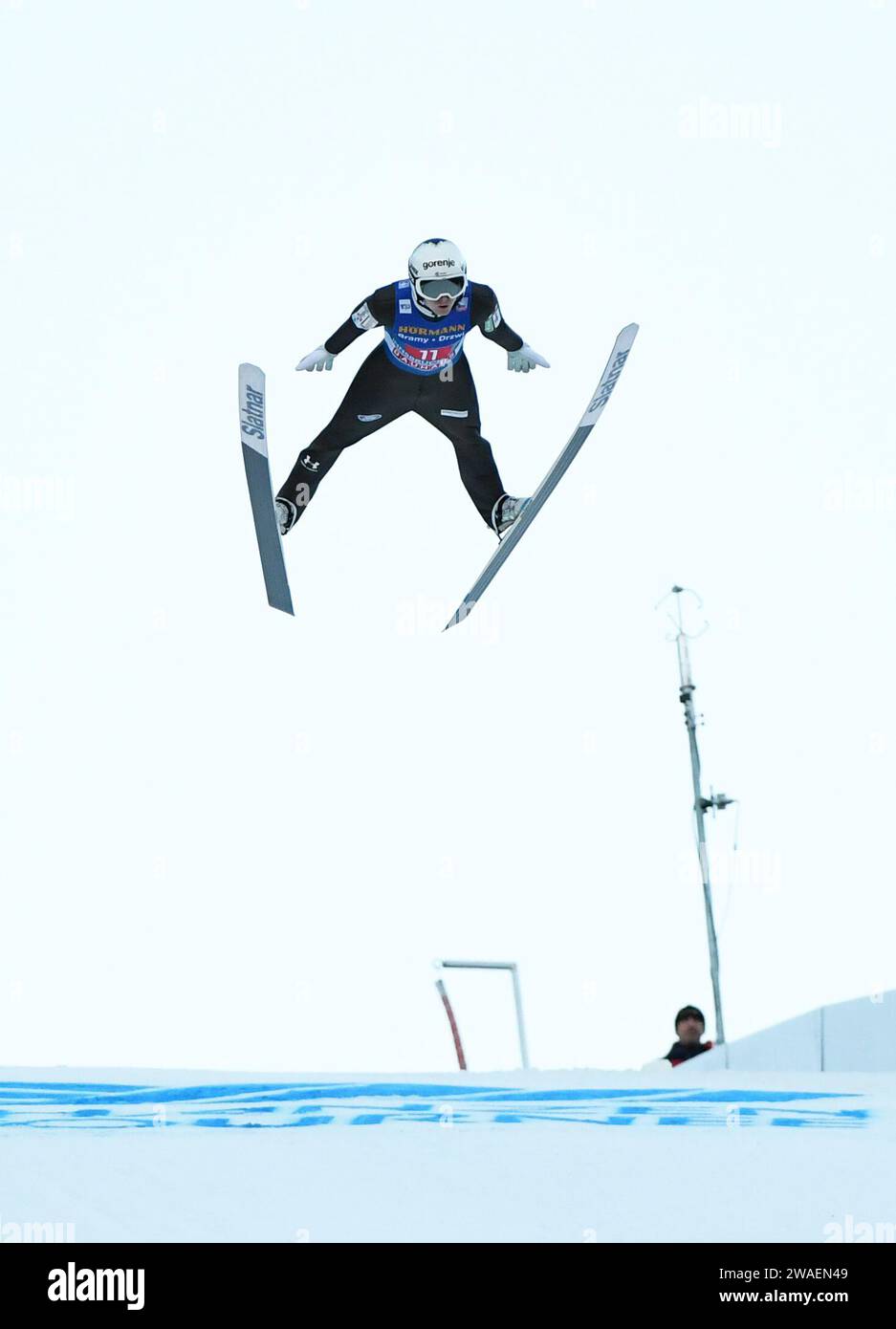Innsbruck, Austria. 3rd Jan, 2024. Lovro Kos of Slovenia competes