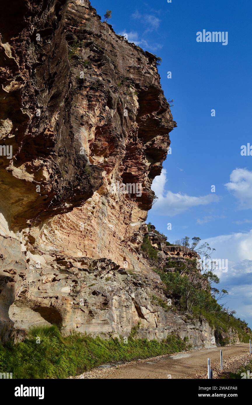 A dirt road in the Blue Mountains of Australia. Stock Photo